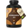 Ashwagandha Bio - Extra Fort: 650mg (360 Gélules), 5,1% Withanolides - Bien-Être Mental & Physique, Sommeil, Cardiovasculaire - Vegan - Sans: Additifs, Lactose & Gluten - TRUE NATURE