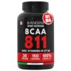 Bandini® BCAA 8.1.1 | Acides Aminés à Chaîne Ramifiée, Leucine, Isoleucine, Valine + Vitamine B1 et B6 | Récupération Musculaire Pré et Post Workout | Acide Amines 8:1:1 150 comprimés | 100% Vegan