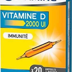 JUVAMINE - Immunité - Vitamine D 2000 UI 50ug - Défenses Immunitaires - Boite de 20 Ampoules (Lot de 1)