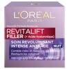 L'Oréal Paris - Soin Nuit Revolumisant Anti-Rides & Volume - Crème Hydratante & Anti-Âge - Concentré en Acide Hyaluronique - Pour une Peau Repulpée - Tous Types de Peaux - Revitalift Filler - 50 ml