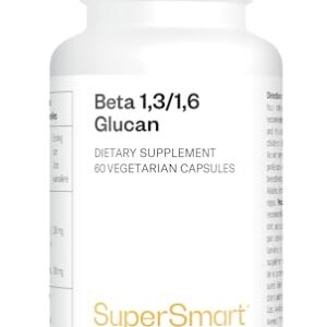 Beta 1,3/1,6 Glucan - Stimule et Soutient le Système Immunitaire - Aide à Renforcer la Vitalité - Aide à Maintenir un Niveau de Cholestérol Normal - Vegan - Supersmart