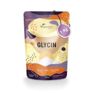 Glycine Poudre Vegavero® | 1000g (1kg) | 100% Pure, Sans Additifs et Vegan | Analysé en Laboratoire | Synthèse du Collagène & Aide au Sommeil | Avec Cuillère à Mesurer