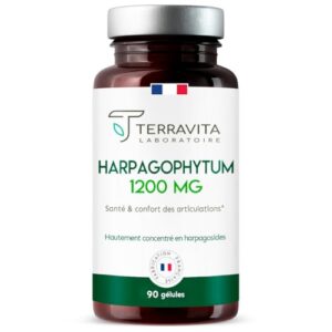 HARPAGOPHYTUM | Extrait 8:1 Ultra Concentré à 5% en Harpagosides | Douleurs Articulaires - Arthrose | Mobilité et Souplesse Renforcées | 90 Gélules de 400 mg | Made in France | Terravita