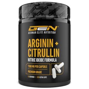L-Arginine + L-Citrulline - 320 gélules - 1100 mg par gélule - Citrulline + Arginine Base en ratio 1:1 - Acides aminés de qualité supérieure